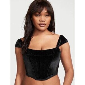 Victoria’s Secret Dream Angels Velvet Corset Top Black Small